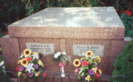 Gerald L.K. Smith and Elna M. Smith Tombstone